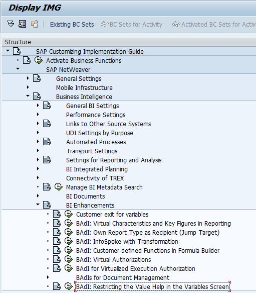 Solution Go to SPRO and execute the IMG activity BAdI: Restricting