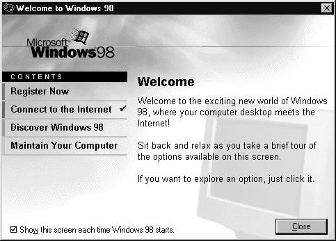 PC NIJE BAUK 3 MS WINDOWS 98 5 Kad se uključi PC na kojem je instaliran Windows 98 operativni sistem, nakon izvjesnog vremena se na ekranu može pojaviti dijalog kao na slici 22.