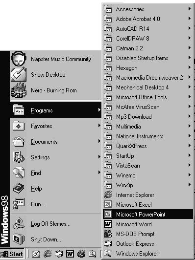 MS Windows 98 da se prikaže sadržaj tvrdog diska, i na kraju se dva puta klikne na ikonu mape "Reports", da se vide fajlovi koji se u njoj nalaze.