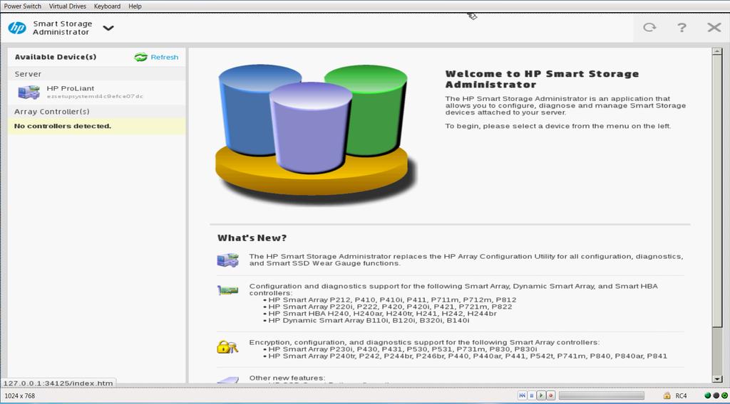 HP SSA is a browser-based utility that runs in either offline or online mode.