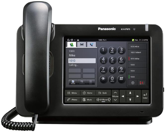 KX-UT670 Panasonic SIP Phone Competitive Comparison KX-UT670 SoundPoint IP 670 SPA525G2 GXV3175 Phone Type Executive Executive, Attendant Executive