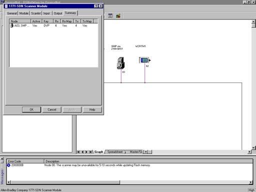 4-22 Configuring a Scanner to Communicate with the Adapter 13. Click on the Summary tab. This screen provides the user with a concise summary of how the scanner has been configured.