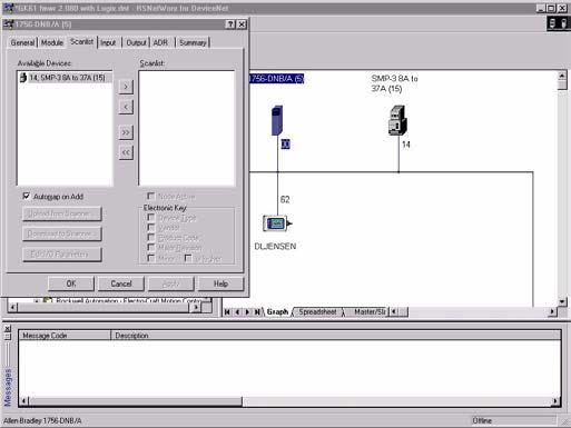 Configuring a Scanner to Communicate with the Adapter 4-33 5. Click on the Scanlist tab so that the Scanlist page appears. Figure 4.43 Scanlist Screen 6.
