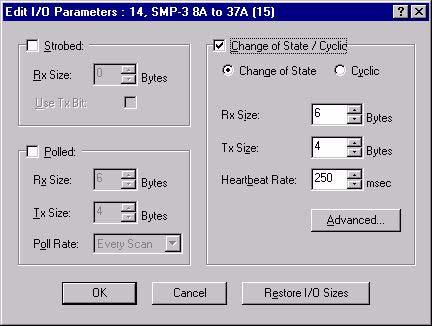 4-34 Configuring a Scanner to Communicate with the Adapter 7. Modify each device s I/O parameters if needed.