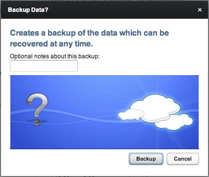 6 Managing Backups and Recovery When you use the Cloud Management console to take a backup, Cloud Management makes a copy of the contents of the PostgreSQL PGDATA directory.