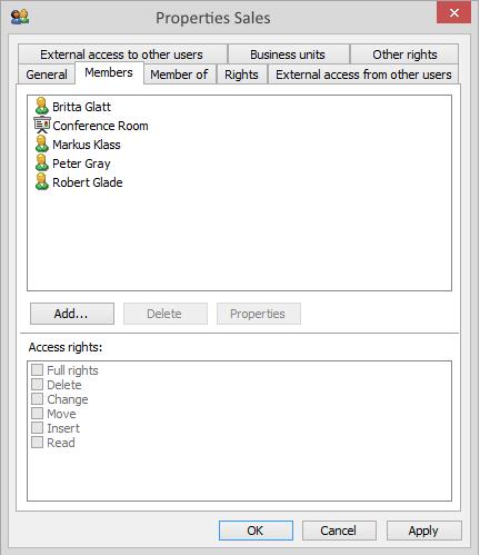 Installation and setup Customizing CAS genesisworld If you select several groups, you can change the settings of this group with one action.