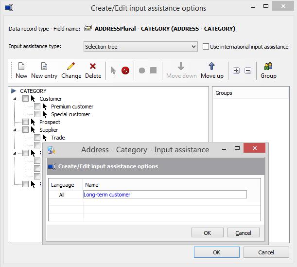 Installation and setup Customizing CAS genesisworld International input assistance options You can activate the Use international input assistance option for the Single selection list, the Checkbox
