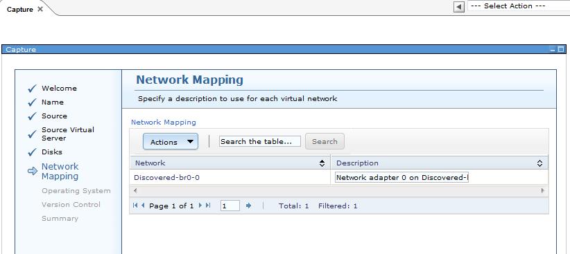 17.In the Network Mapping window, specify the virtual appliance network mapping settings, as