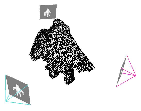 Visual hull as voxel grid Identify 3D region