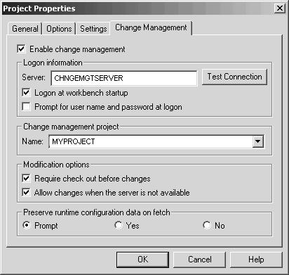 A2 Introduction To configure CIMPLICITY Projects for integrated Change Management: 1. From the Project menu, choose Properties. The Project Properties dialog box appears. 2.