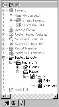 Factory Layouts Creating Layouts Sector1. The following diagram illustrates the files Proficy Change Management creates for the Packing_A factory layout: fxlayout.xml Sector1.HTM Sector1.XML Belts.