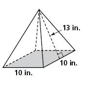 0 Example 1: Finding Volume of a Pyramid Find the