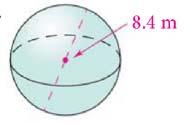 Leave your answer in terms of pi: You Try: Find the volume of the sphere below.