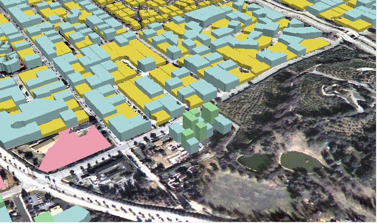 ArcScene - a separate application program that is included with 3D Analyst - ArcScene is designed for viewing 3D terrain models and 3D features - with ArcScene you can pan, zoom, tilt and rotate GIS