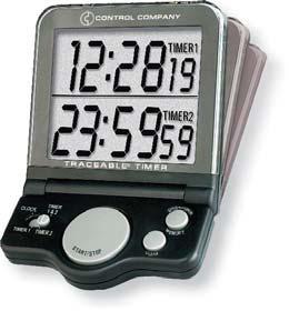 Traceable Double Display Timer Quick-set, reliable lab assistant has easy to read, -line display Features: