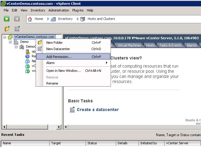 7.3 Creating a VMWare monitoring user account 1.
