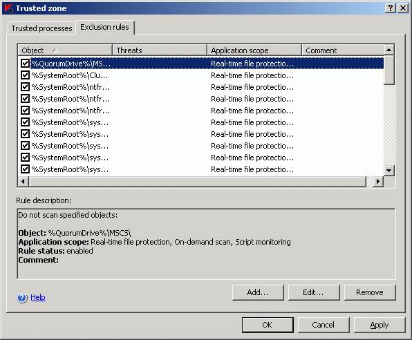 106 Kaspersky Anti-Virus 6.0 for Windows Servers Enterprise Edition Figure 37.