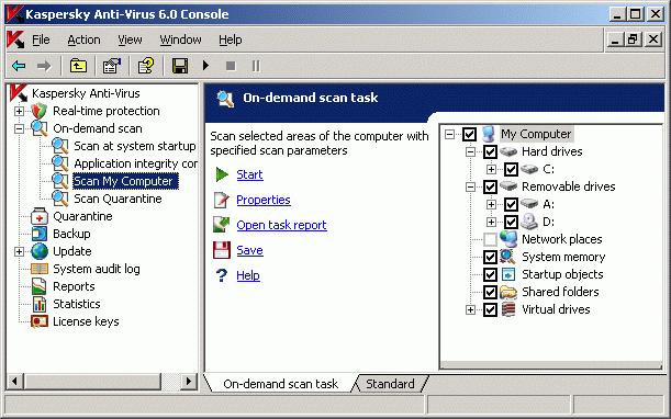 Trusted zone 115 Figure 41. An example of server file resource tree in the Anti-Virus console The results panel displays the server file resource tree.