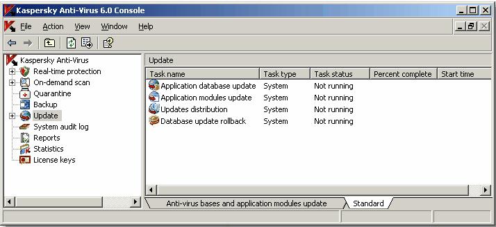 Updating Anti-Virus bases and application modules 143 Configure task schedule. You can specify launch frequency option After receiving updates by Administration server.