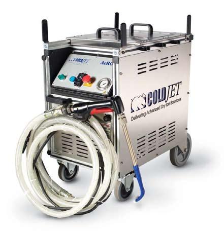 AeRO 30 This lightweight, compact, single-hose low pressure, electric blasting system utilizes dry ice pellets in it s patented aerodynamic rotor assuring high reliability and a smooth pulse-free dry