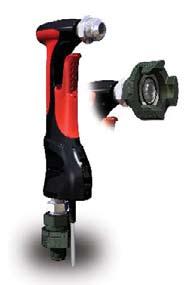 High Performance Applicator Lightweight, single-fi nger trigger allows easy control of blasting power. Safety switch.