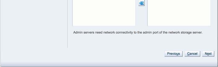 On the Add Admin Servers page, move the Oracle