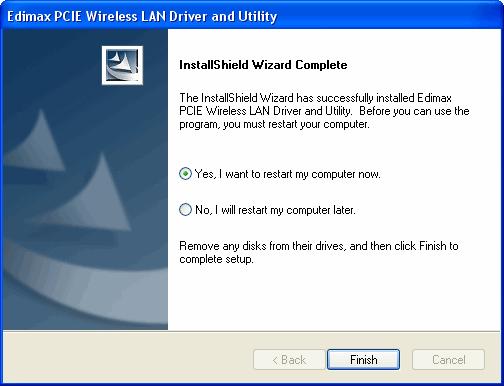 6. After installation is complete, wireless configuration utility will be shown in the desktop of your computer automatically.