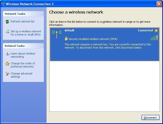 9. If you can see Connected message, the connection between your computer and wireless access point is successfully established.
