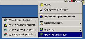 of options appear. Figure A.12 NVIDIA QuickTweak Icon Menu: Dual-Cards on Windows 2000 Figure A.