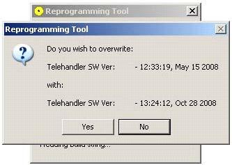 Start reprogramming tool by clicking Program CAT TH series Telehandler Version P3.2. g.