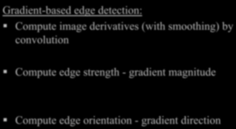 Gradient-based edge detection:
