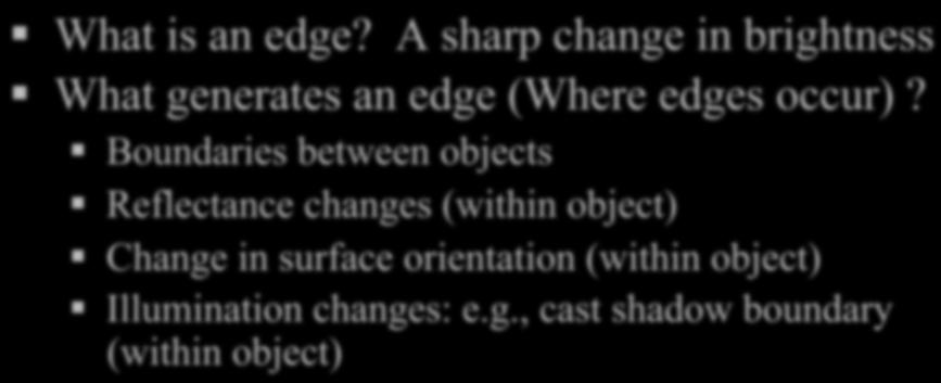 What are edges What is an edge?