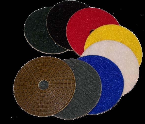 PREMIUM CONQUER CONCRETE AND GRANITE POLISHING 3", 4", 4-3/4", 5", 5-3/4" 4 Color Coded Velcro High Quality Finish Long