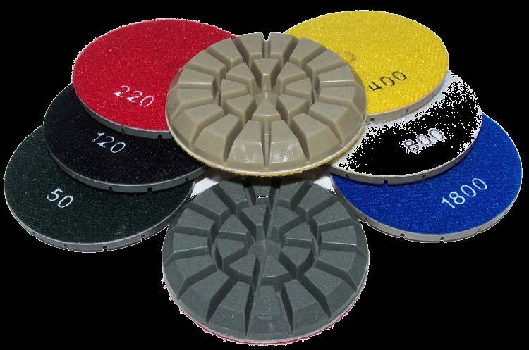 CONCRETE POLISHING TOOLS CONQUER 60MM DOTS -DRY POLISHING 60 mm Pads Available with Pin