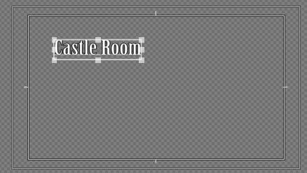 8 Type Castle Room. Note: If you continue typing, you will note that point text does not wrap. Your text will run off the screen to the right.