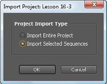 Importing projects or sequences It is helpful to be able to use one Adobe Premiere Pro CS5 project in another.