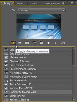 You use Adobe Premiere Pro to pass the video assets along with the chapter markers to Adobe Encore, and you use Encore to build the menus and burn the DVD.