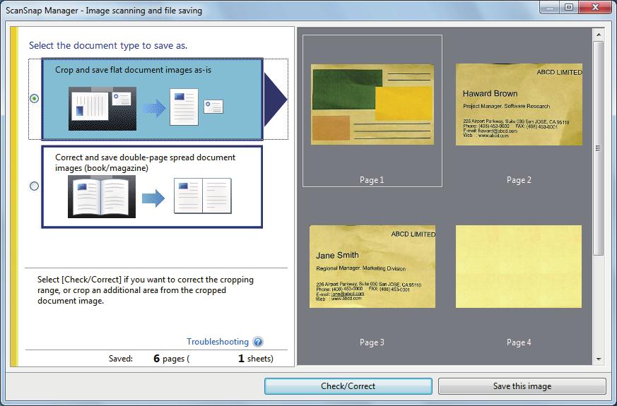Scanning Multiple Documents at Once Deleting Unnecessary Scanned Images When there are multiple scanned images, unnecessary crop frames can be deleted.
