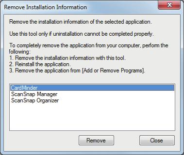 If You Have Installed the Software Before a A confirmation message appears. 2.