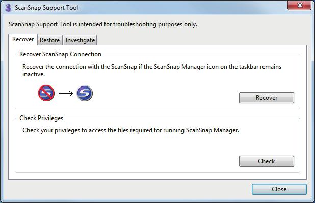 When ScanSnap Manager Does Not Operate Normally 8. Turn off the ScanSnap and restart the computer.