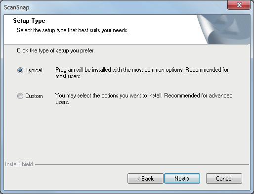 Installing the Software a A confirmation about accepting the license agreement appears. 8.