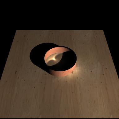 The scene geometry causing indirect illumination is captured by an extended shadow map, as proposed in previous work, and secondary light sources are distributed on directly lit surfaces.