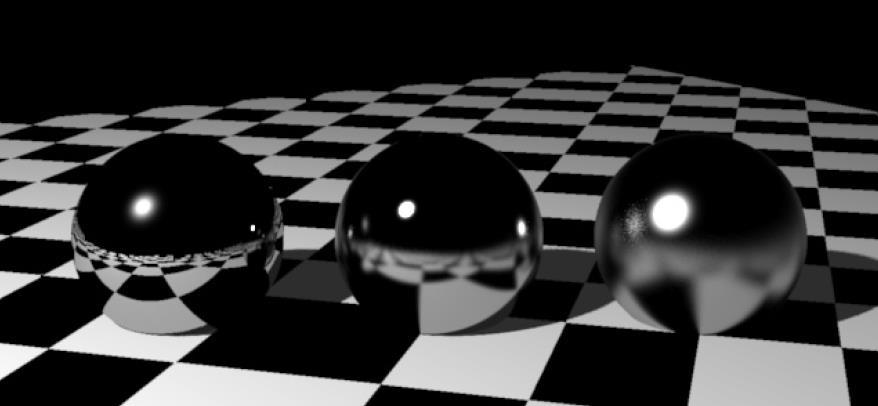 Motivational Eye Candy Rendering glossy reflections Random reflection rays around mirror direction 256 samples per pixel source unknown.