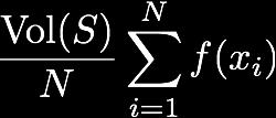 integral is the average of f times the volume of S Variance is