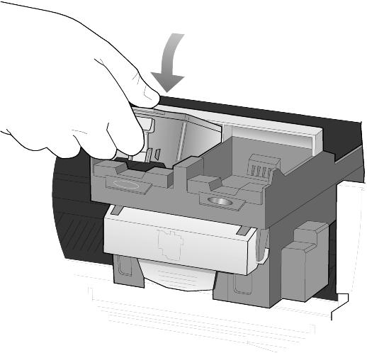 maintain your hp officejet Caution! Do not touch the copper contacts. 4 Push the new ink cartridge firmly down into the appropriate slot until it clicks into place.