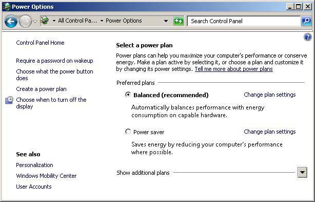 Addendum A. Using MDC Manager to Manage Power Settings Using Windows Power Plans M7 Mobile Computer System To access the scheme settings in Windows 7: 1.
