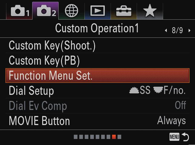 Custom settings Customizing the Fn (Function) button Register frequently used functions to the Fn (function) button for fast access while