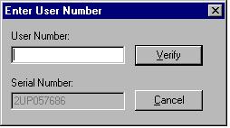 6. Select Logon on the RptDoc window. The Read/Write and Clear All functions will be available after you logon. 7. Enter the Auditron User Number in the Enter User Number window then select Verify.