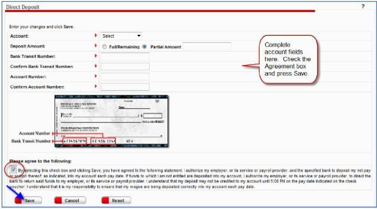Adding a new account page Once your information has been entered into ADP ESS, it