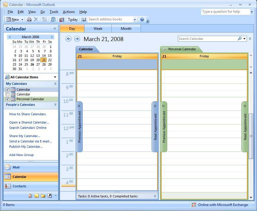 Exercise 12: Deleting Personal Calendars 1. While in one of the Calendar views look under My Calendars at the top of the Navigation Pane and right-click on the calendar that you want to delete. 2.